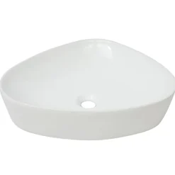 vidaXL Fontanería-Lavabo triangular de cerámica 50,5x41x12 cm