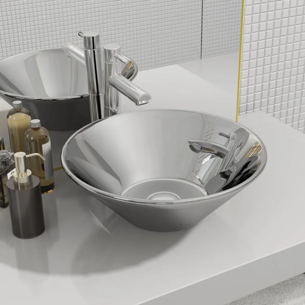 vidaXL Fontanería-Lavabo 42x14 cm cerámica