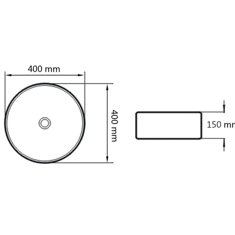vidaXL Lavabo 40x15 cm cerámica Plateado