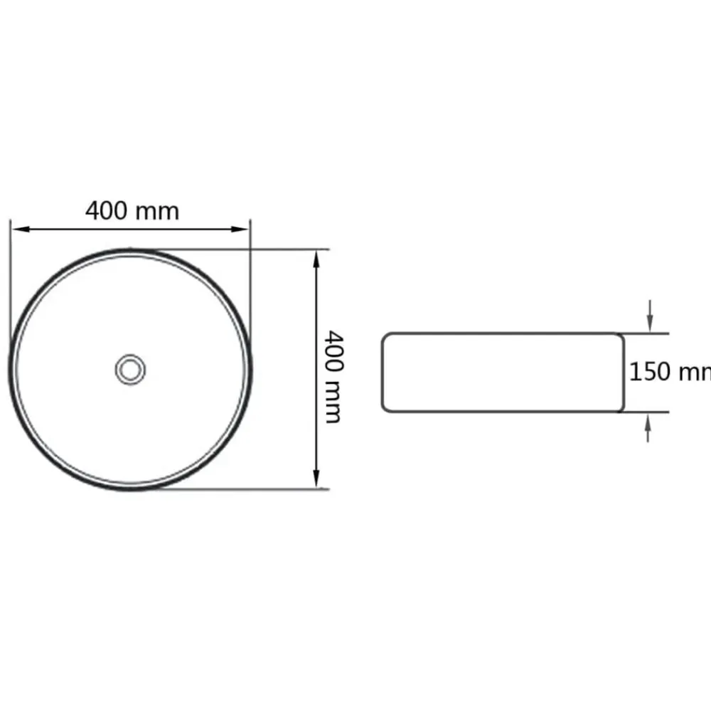 vidaXL Fontanería-Lavabo 40x15 cm cerámica