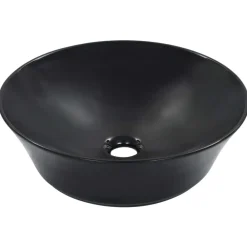 vidaXL Lavabo 41x12,5 cm cerámica Negro Clearance