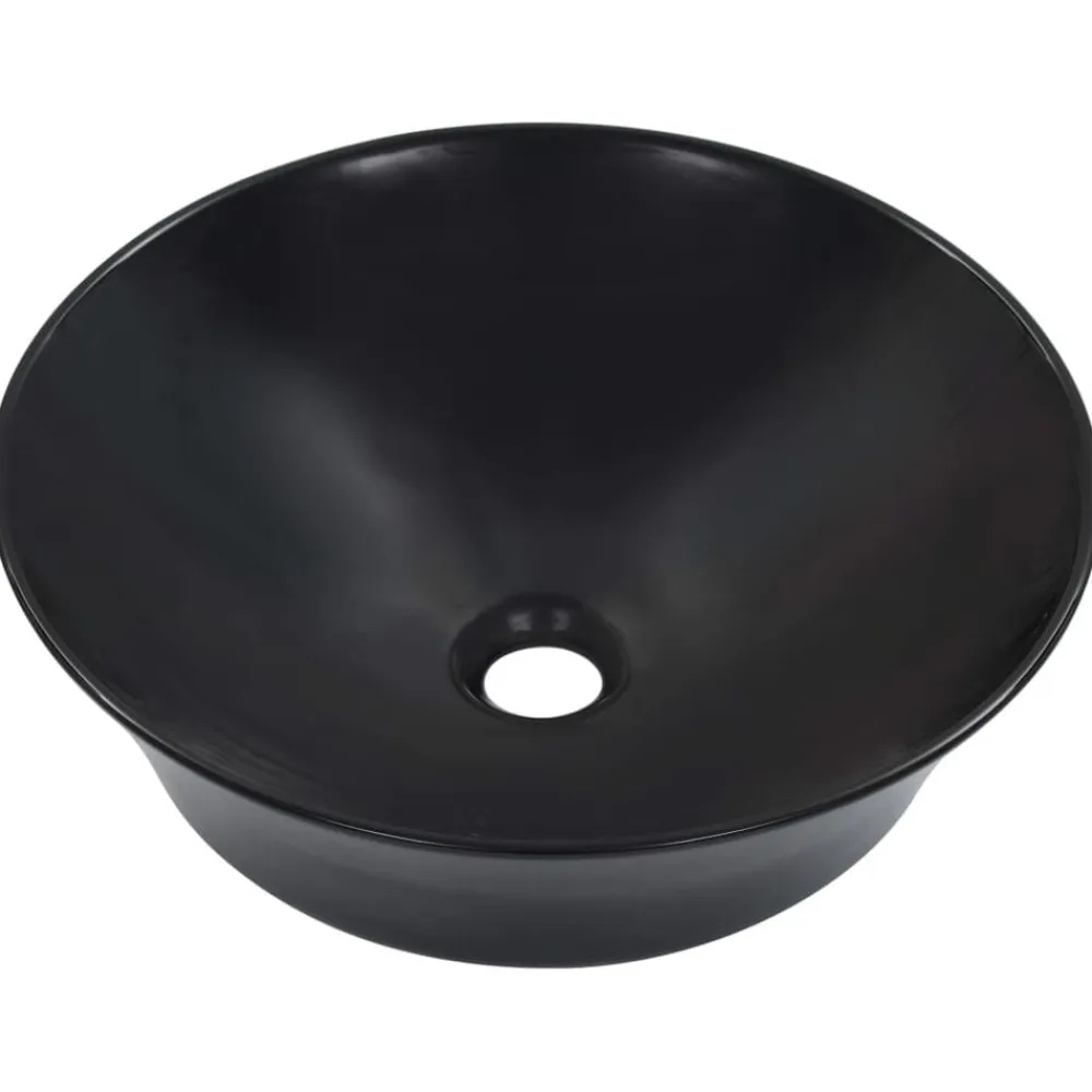 vidaXL Lavabo 41x12,5 cm cerámica Negro Clearance