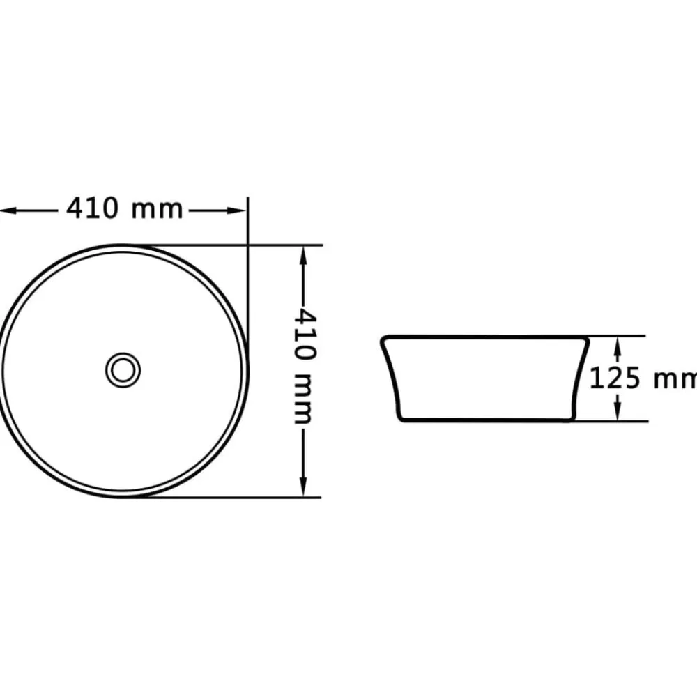 vidaXL Lavabo 41x12,5 cm cerámica Negro Clearance