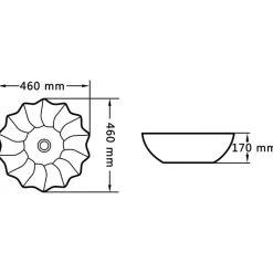 vidaXL Fontanería-Lavabo 46x17 cm cerámica