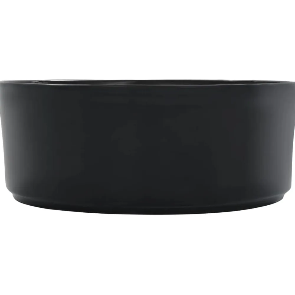 vidaXL Lavabo 36x14 cm cerámica Negro New