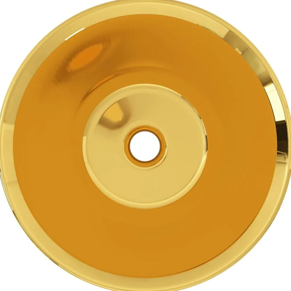 vidaXL Lavabo 42x14 cm cerámica Dorado Online
