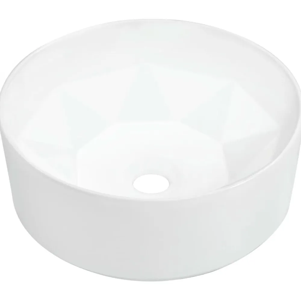vidaXL Lavabo 36x14 cm cerámica Blanco Clearance