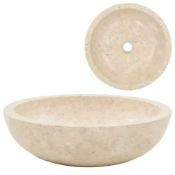 vidaXL Lavabo 40x12 cm mármol color Crema