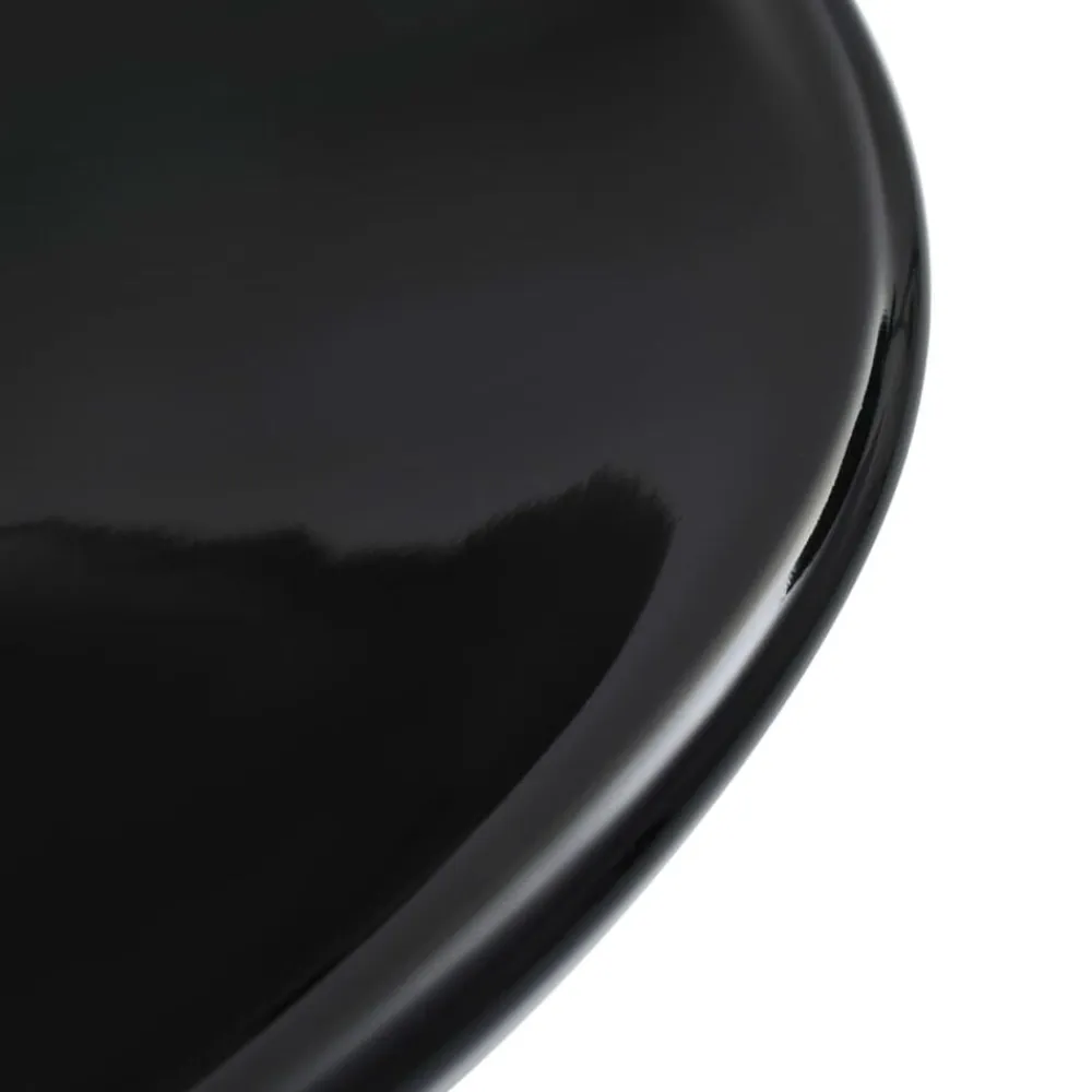vidaXL Lavabo 58,5x39x14 cm cerámica Negro Sale