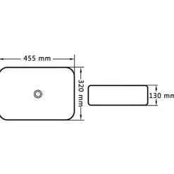 vidaXL Fontanería-Lavabo 45,5x32x13 cm cerámica