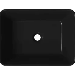vidaXL Lavabo 40x30x13 cm cerámica Negro New