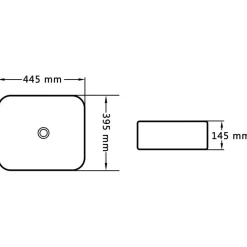 vidaXL Fontanería-Lavabo 44,5x39,5x14,5 cm cerámica
