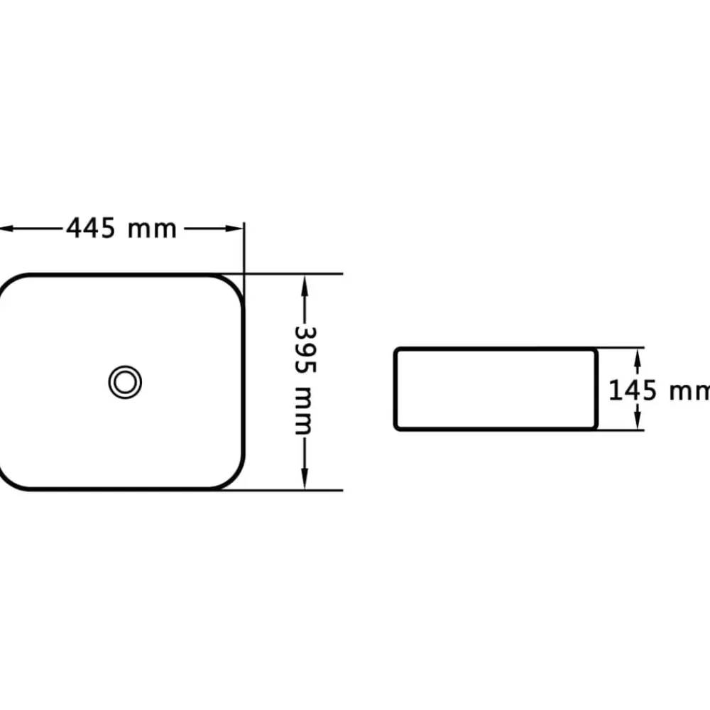 vidaXL Fontanería-Lavabo 44,5x39,5x14,5 cm cerámica