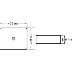 vidaXL Lavabo 40x30x13 cm cerámica Blanco Online