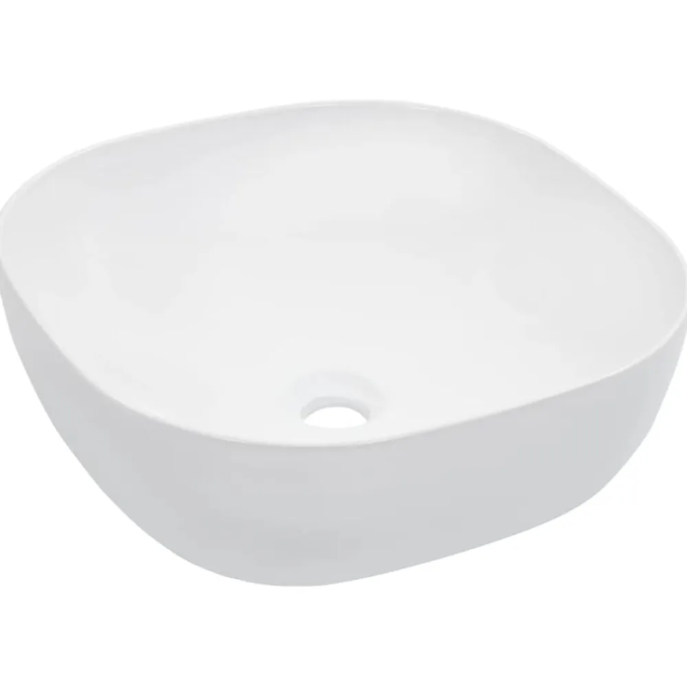 vidaXL Lavabo 42,5x42,5x14,5 cm cerámica Blanco New