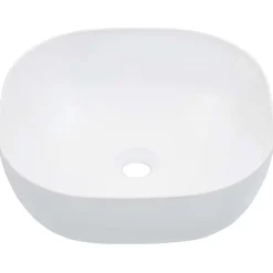 vidaXL Lavabo 42,5x42,5x14,5 cm cerámica Blanco New