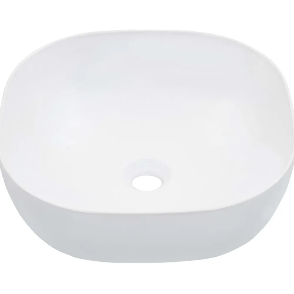 vidaXL Lavabo 42,5x42,5x14,5 cm cerámica Blanco New