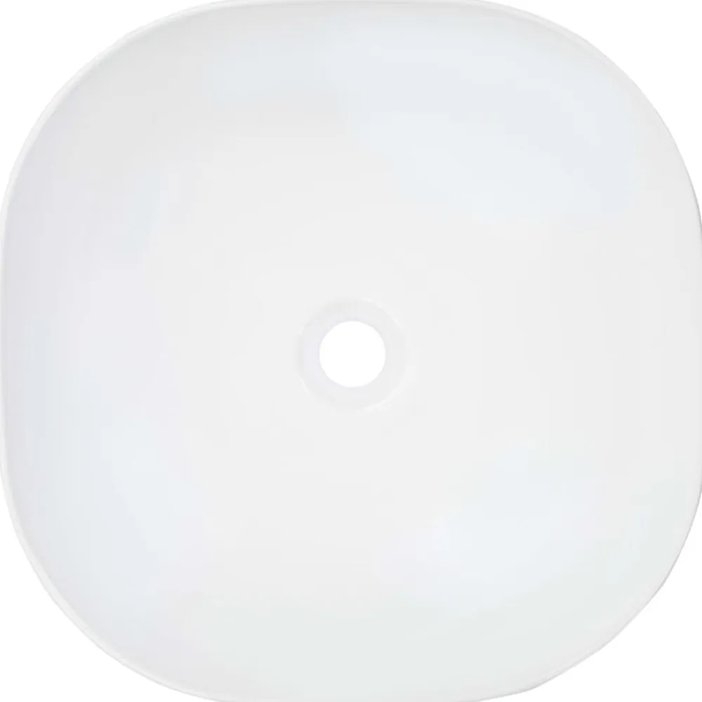 vidaXL Lavabo 42,5x42,5x14,5 cm cerámica Blanco New