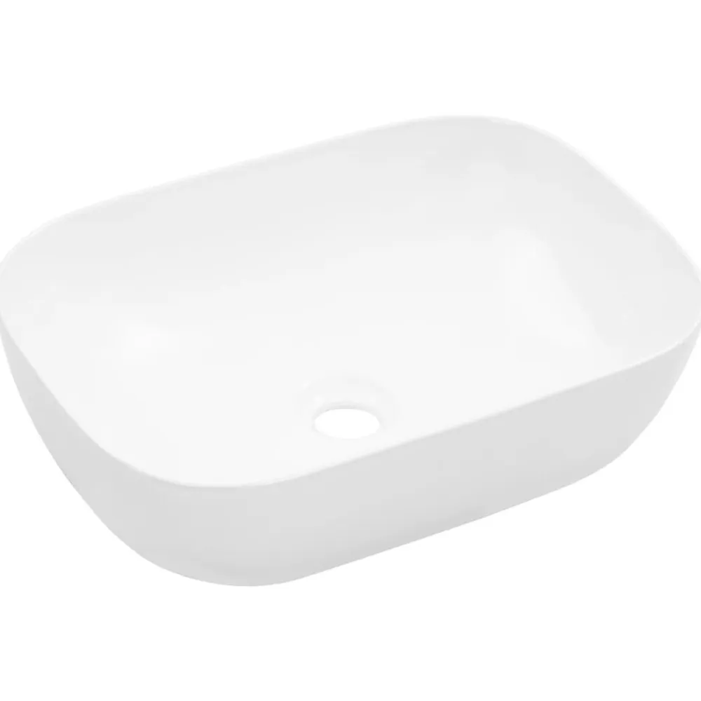 vidaXL Lavabo 45,5x32x13 cm cerámica Blanco New