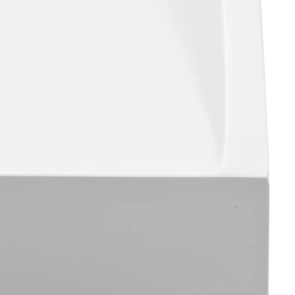 vidaXL Lavabo 50x38x13 cm resina mineral/mármol blanco Discount