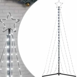 vidaXL LED para árbol de Navidad 339 LEDs blanco frío 182 cm Blanco frío New