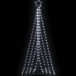 vidaXL LED para árbol de Navidad 339 LEDs blanco frío 182 cm Blanco fr&iacute;o New