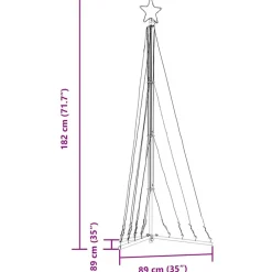 vidaXL LED para árbol de Navidad 339 LEDs blanco frío 182 cm Blanco fr&iacute;o New