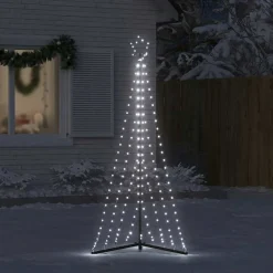 vidaXL LED para árbol de Navidad 339 LEDs blanco frío 182 cm Blanco fr&iacute;o New