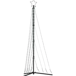 vidaXL LED para árbol de Navidad 339 LEDs blanco frío 182 cm Blanco fr&iacute;o New