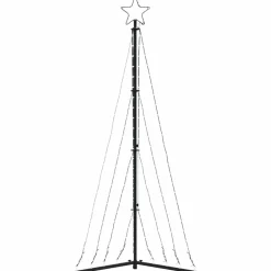 vidaXL LED para árbol de Navidad 339 LEDs blanco frío 182 cm Blanco fr&iacute;o New