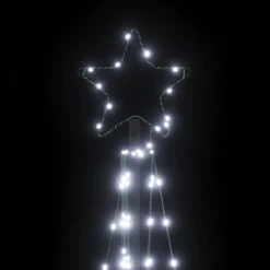 vidaXL LED para árbol de Navidad 339 LEDs blanco frío 182 cm Blanco fr&iacute;o New