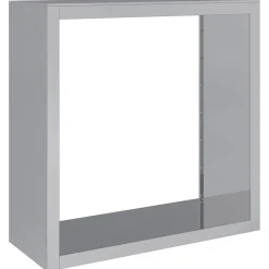 vidaXL Accesorios Para Hornos De Leña Y Chimeneas-Leñero acero galvanizado 100x40x100 cm