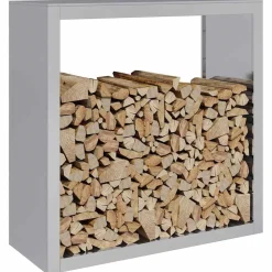vidaXL Accesorios Para Hornos De Leña Y Chimeneas-Leñero acero galvanizado 100x40x100 cm