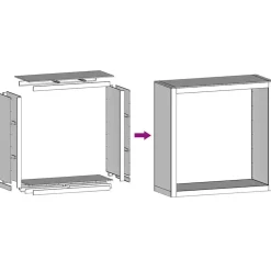 vidaXL Accesorios Para Hornos De Leña Y Chimeneas-Leñero acero galvanizado 100x40x100 cm