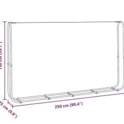 vidaXL Accesorios Para Hornos De Leña Y Chimeneas-Leñero acero galvanizado 250x25x150 cm