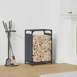 vidaXL Accesorios Para Hornos De Leña Y Chimeneas-Leñero 44x28x65 cm Acero laminado en frío