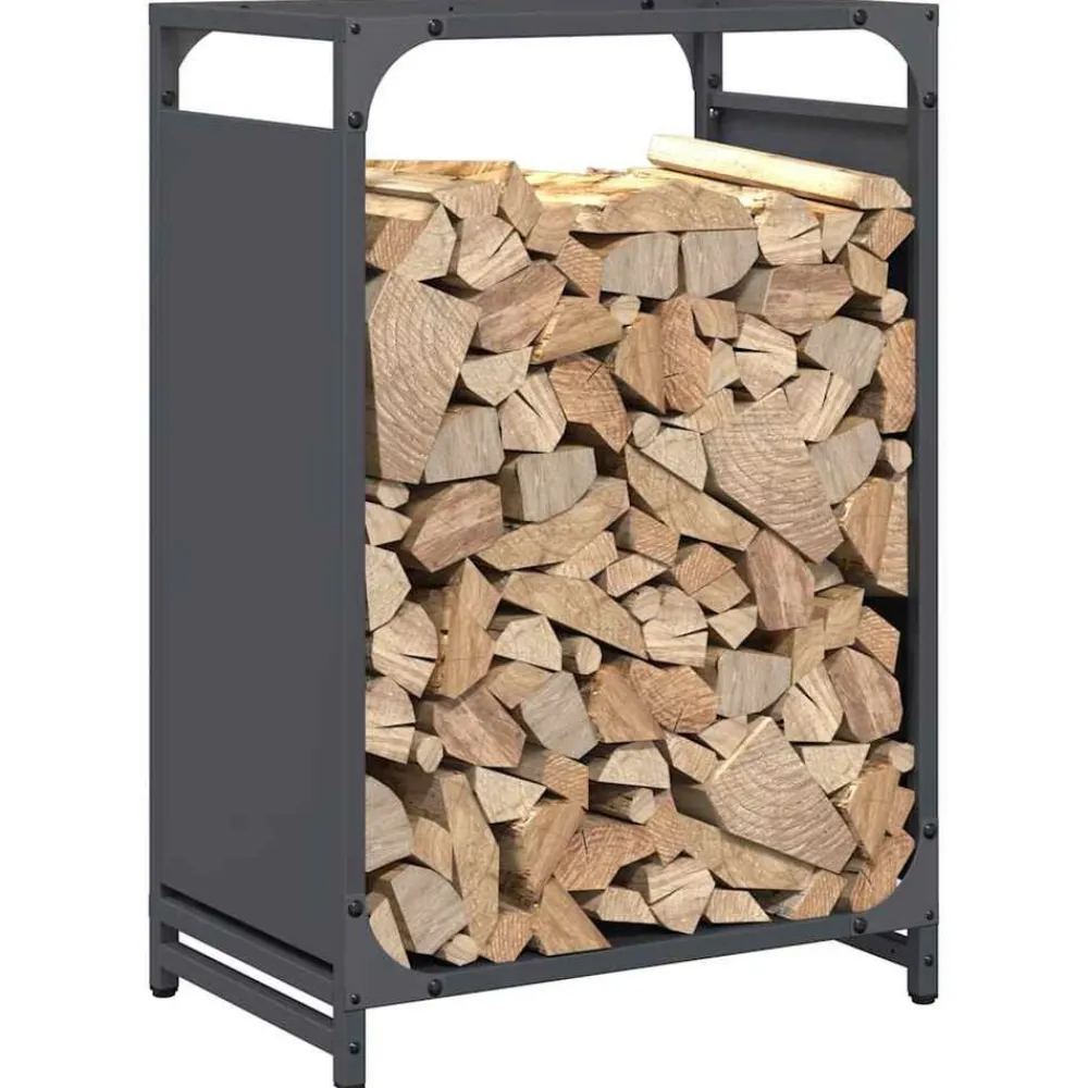 vidaXL Accesorios Para Hornos De Leña Y Chimeneas-Leñero 44x28x65 cm Acero laminado en frío
