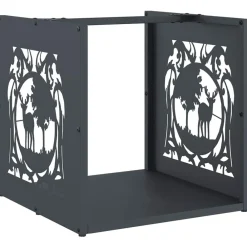 vidaXL Accesorios Para Hornos De Leña Y Chimeneas-Leñero 40x40x40 cm Acero laminado en frío