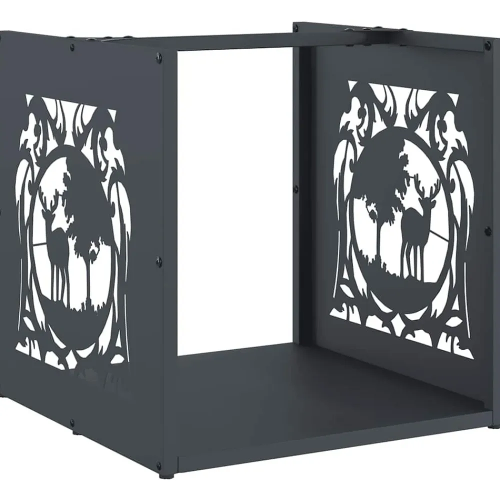 vidaXL Accesorios Para Hornos De Leña Y Chimeneas-Leñero 40x40x40 cm Acero laminado en frío