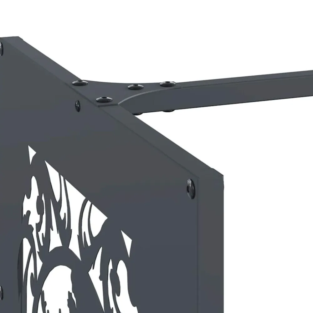 vidaXL Accesorios Para Hornos De Leña Y Chimeneas-Leñero 40x40x40 cm Acero laminado en frío