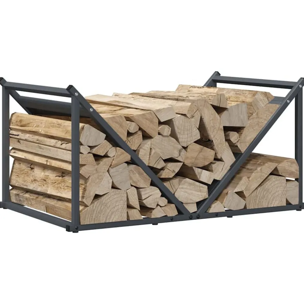 vidaXL Accesorios Para Hornos De Leña Y Chimeneas-Leñero 70x43x34,5 cm Acero laminado en frío