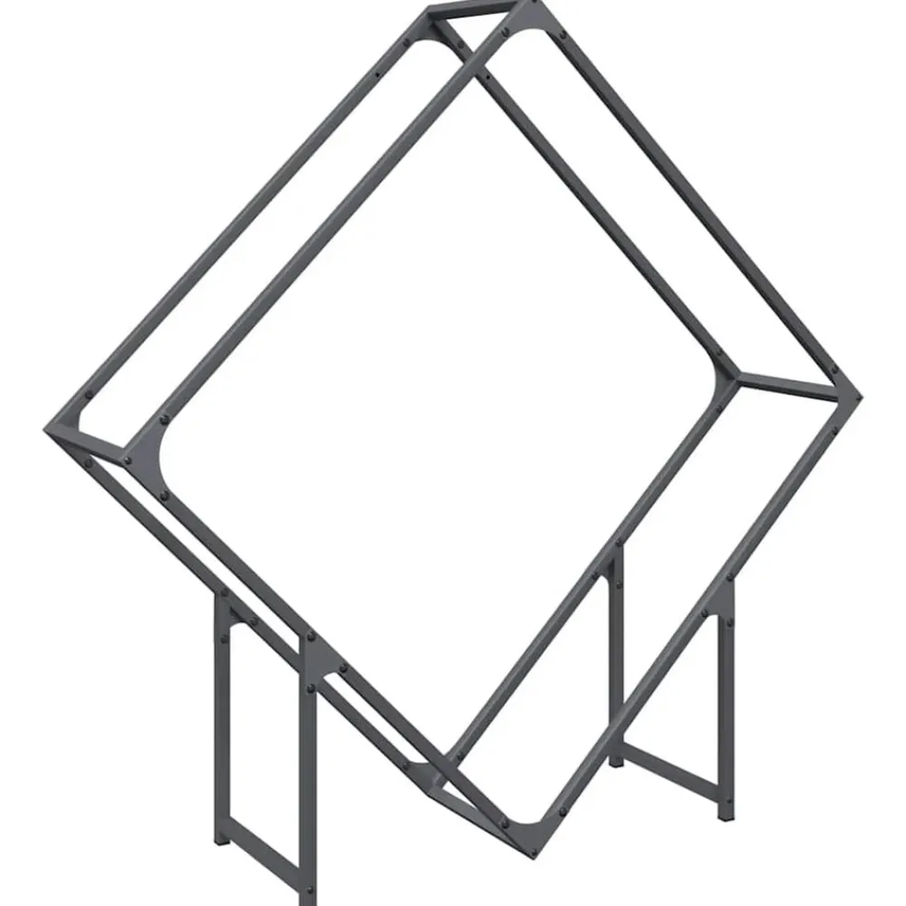 vidaXL Accesorios Para Hornos De Leña Y Chimeneas-Leñero 100x25x100 cm Acero laminado en frío