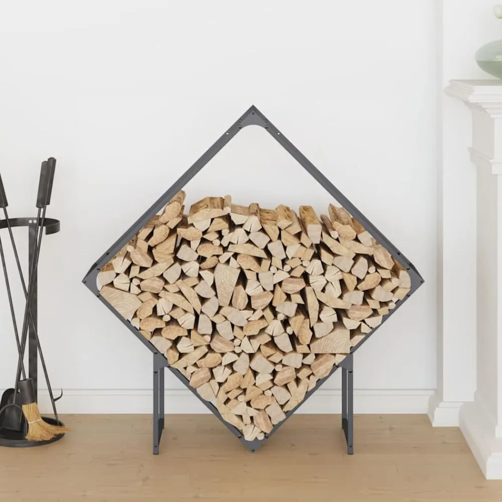 vidaXL Accesorios Para Hornos De Leña Y Chimeneas-Leñero 100x25x100 cm Acero laminado en frío