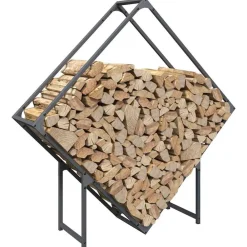 vidaXL Accesorios Para Hornos De Leña Y Chimeneas-Leñero 100x25x100 cm Acero laminado en frío