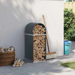 vidaXL Accesorios Para Hornos De Leña Y Chimeneas-Leñero 40x45x100 cm acero galvanizado