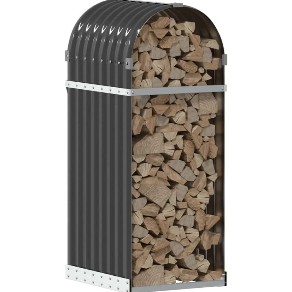 vidaXL Accesorios Para Hornos De Leña Y Chimeneas-Leñero 40x45x100 cm acero galvanizado
