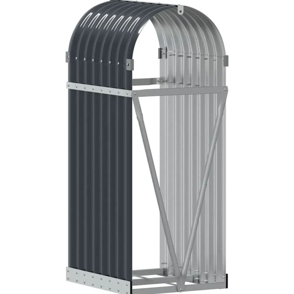 vidaXL Accesorios Para Hornos De Leña Y Chimeneas-Leñero 40x45x100 cm acero galvanizado
