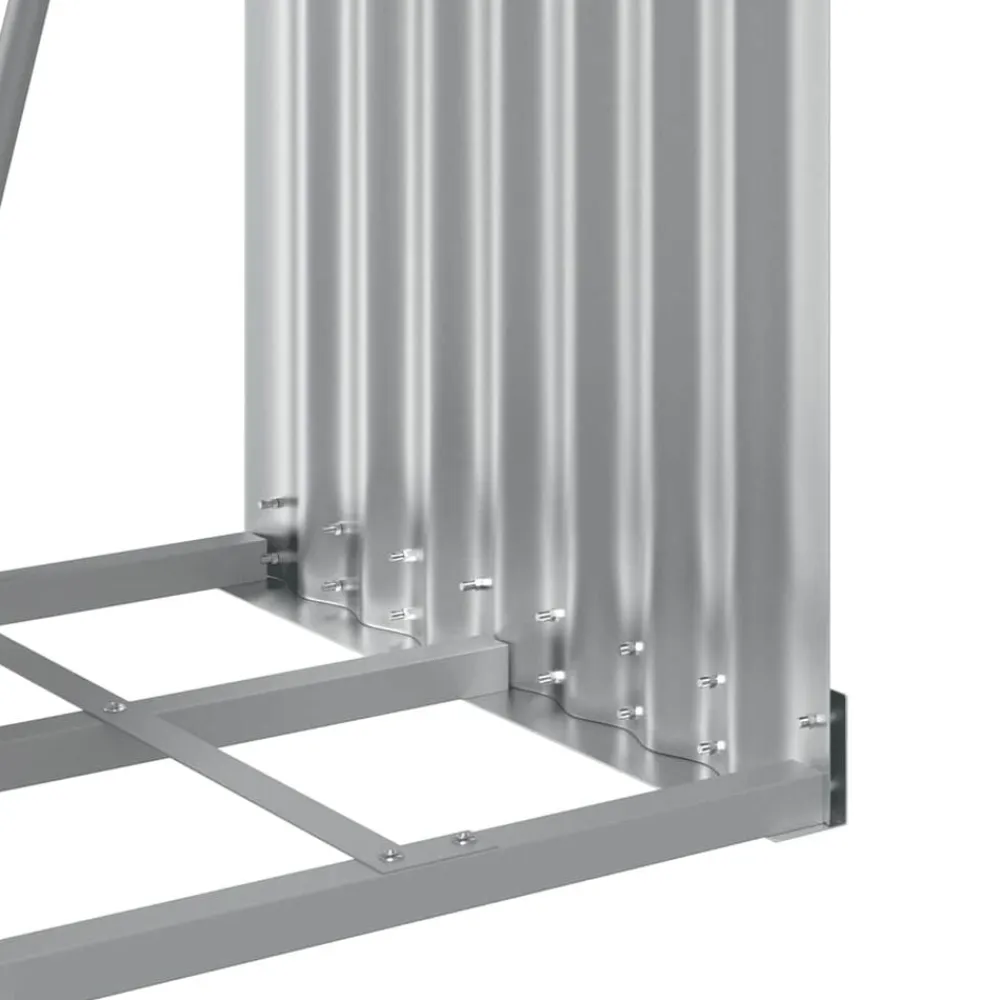 vidaXL Accesorios Para Hornos De Leña Y Chimeneas-Leñero 40x45x100 cm acero galvanizado