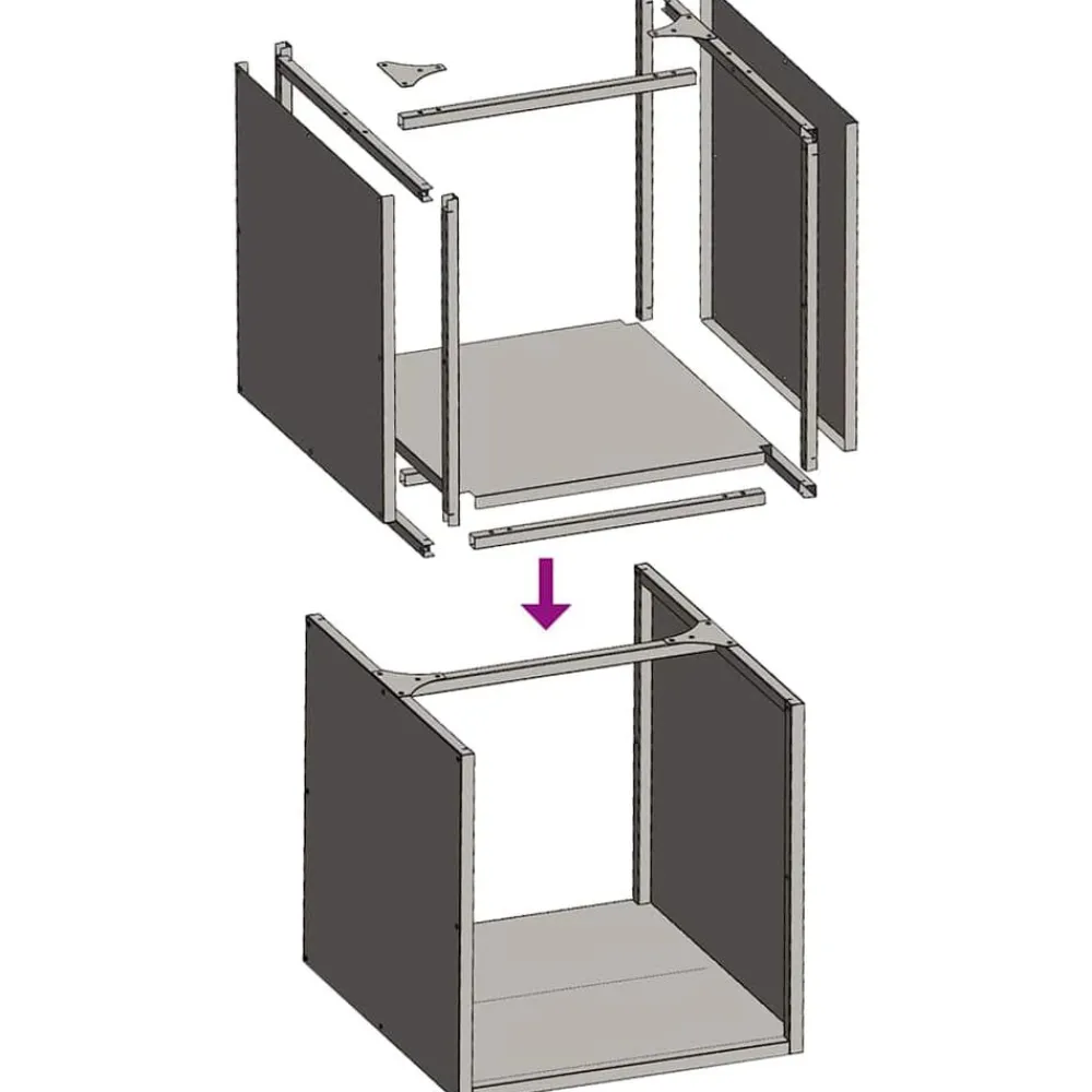 vidaXL Accesorios Para Hornos De Leña Y Chimeneas-Leñero 40x40x40 cm Acero laminado en frío