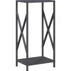 vidaXL Leñero 34x25x70 cm Acero laminado en frío Antracita Best